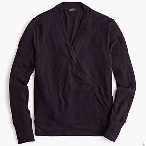 J Crew Black Crossover Sweatshirt Size Small